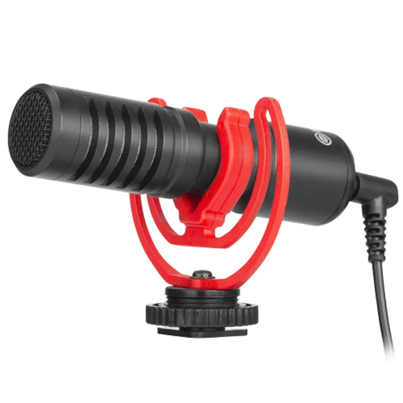 Boya BY-MM1 + microfone profissional de estúdio, condensador super cardioid, microfone para espingarda, compatível com câmeras dslr para smartphones