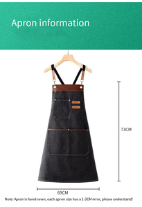 Tốt nhất Tạp dề biểu tượng tùy chỉnh vải thoáng khí nhà hàng Tạp dề bông ấm cúng vải có thể điều chỉnh đầu bếp nấu ăn tạp dề - Product Image 6