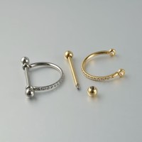 G23 Titanium Wholesale Conch Ring avec Micro Barbell Prix d'usine Pinces à tétons et Piercing Conch Frenum Loop Body Jewelry
