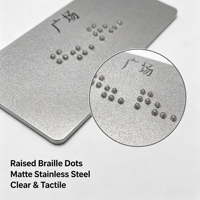 Étiquettes adhésives flexibles givrées en relief Braille Xiao Yao 005 - Taille personnalisée pour boutons d'ascenseur et rampes d'escalier (usage commercial)