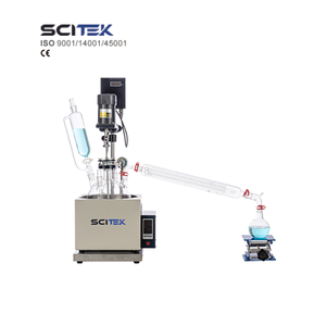 Réacteur en verre sphérique monocouche SCITEK 5L avec interrupteur inclinable ON-OFF, régulation électronique de vitesse progressive, bain à température constante - Product Image 2