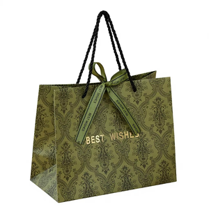 Wholesale Eco-Friendly <b>Biodegradable</b> Portable <b>Paper</b> Gift Bag Recyclable Custom Logo Cotton Rope Handle Exhibition Cosmetic - Product Image 3