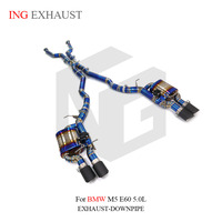 Système d'échappement ING Bmw tuyau en titane soupape de silencieux d'échappement de voiture pointe de catback pour BMW M5 E60 5.0L avec pièces de tuyau automatique de haute qualité