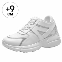 Vente en gros usine Baskets décontractées pour femmes, style chic, à plateforme épaisse, rehaussantes de 9 cm, respirantes et amortissantes pour la marche