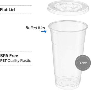 Vasos Desechables de PS Transparente con Impresión UV Personalizada, Ecológicos y Biodegradables para Café Frío, Té de Burbujas, Jugos, Frutas y Leche - Product Image 3