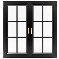 Fenêtres et portes en verre à cadre en aluminium avec design de grille