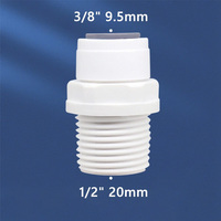 POM 1/4" OD buis naar 3/8" mannelijke schroefdraad adapter push-to-connect rechte koppeling snelkoppelingen voor waterzuiveraar