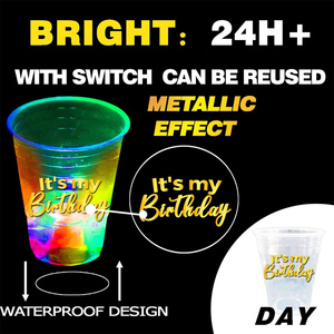 Bicchieri Luminosi Personalizzabili con Logo, 16 oz, Colorati, per <span class=keywords><strong>Feste</strong></span>, Bar e Club Notturni - Product Image 2
