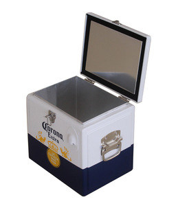 Glacière vintage 15L en métal, refroidisseur à roulettes pour vin, cadeau promotionnel, réfrigérateur à vin pour l'Allemagne, Pabst, <span class=keywords><strong>Birra</strong></span> <span class=keywords><strong>Moretti</strong></span> - Product Image 1