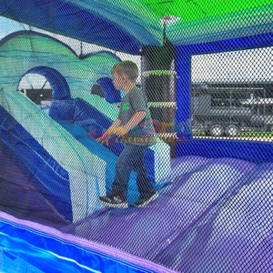 Wholesale outdoor kids party bouncy castle <b>inflatable</b> fire marble bounce <b>house</b> and water slide - Product Image 6