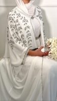 Robe de soirée Abaya de luxe Sharut OEM/ODM pour femme, style islamique, Aïd, Dubaï, modeste, musulmane, ornée, caftan Khaliji