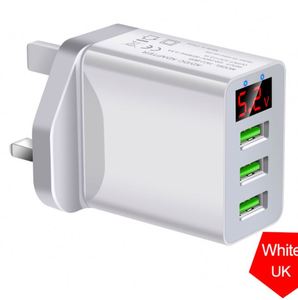 5V3A QC3.0 Digital Rapid Charger with Type-<b>C</b> and 3 <b>USB</b> Ports 30W LED Light for Mobile Phone and Laptop Wholesale - Product Image 4