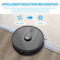 Tuya 3 en 1 Rechargeable Smart Robot Aspirateur Date Humide Sec Machine De Nettoyage De Sol WiFi Gyro LDS Ménage Balayage Robot