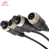 M8 Weiß und Schwarz Draht Stecker und Buchse Stecker 3 4 5 6 7P Gerader Winkel Power LED Beleuchtung Wasserdichtes Anschluss kabel