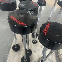 Ensemble d'haltères fixes en uréthane CPU avec barres droites et EZ Curl, têtes multi-facettes pour l'entraînement de force en salle de sport commerciale