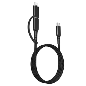 MFi Certified 8-pin USB Cable Type C Cable 1m 2m 2-in-1 <strong>Mobile</strong> Phone Fast Charging Cable Nylon Braid IOS Earphones <strong>Computers</strong> - Product Image 1