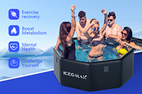 Baignoire gonflable octogonale pour adultes-pliable, conception stable à 8 côtés, sans refroidisseur, utilisation de fête en PVC durable