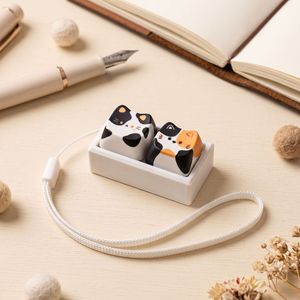 Llavero de moda personalizado con diseño de gato Kawaii, llavero Fidget de 1/2/3/4 ranuras, llavero de descompresión portátil con mini teclado mecánico - Product Image 3