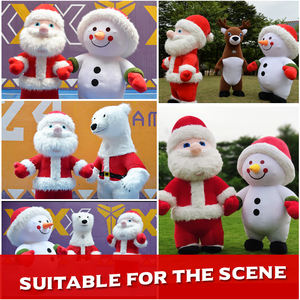 Kostum maskot manusia salju Santa Claus yang indah untuk setelan Natal dewasa - Product Image 3