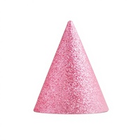 Chapeau d'anniversaire en carton doré irisé à paillettes pour tous les âges, idéal pour enfants, bébés et adultes - Vente en gros