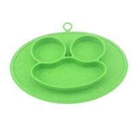 Vaisselle en silicone écologique de 11.5 pouces pour enfants nouveau design classique assiette jetable vaisselle en silicone personnalisable