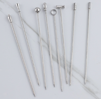 Pics à cocktail personnalisés en acier inoxydable 18/8 304 Bâtonnets à mélanger en métal pour boissons à Martini avec épingle à fruits Bâtonnets Outils de bar