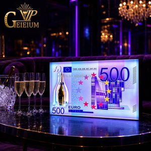 Custom Rechargeable <b>Bar</b> club disco Lounge Display Euro 500 VIP LED Bottle Service <b>Sign</b> - Product Image 4