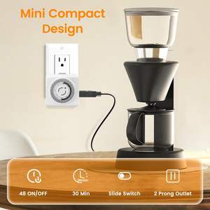 Prise de minuterie américaine 24 heures Prise de minuterie intérieure enfichable et minuterie programmable pour lampes et lumières pour prises électriques - Product Image 5