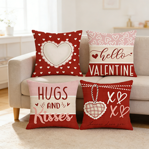 Vente en gros d'usine - Housse de coussin de style nordique pour la Saint-Valentin - Impression de lettres en forme de cœur <span class=keywords><strong>rouge</strong></span> - Housse de coussin polyvalente pour la décoration de la maison - Product Image 5
