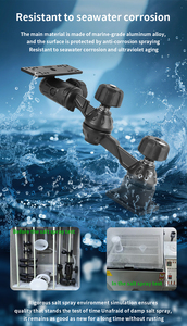 Soporte Marino Horizontal con Sistema de Brazo Oscilante Doble de 6'' para GPS, Sondas de Pesca y Cartógrafos VIN-TYQ-HB-07-Lock - Product Image 3