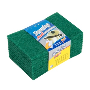 10pcs tarjeta abrigo verde <span class=keywords><strong>de</strong></span> estropajo <span class=keywords><strong>de</strong></span> lavado cocina verde depurador verde scouring pad - Product Image 1