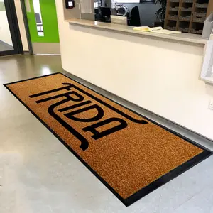 Antiscivolo personalizzato moderno Design di benvenuto zerbini da pavimento con Logo per ingresso tappetino in gomma tappeto tappeto per interni personalizzato tappetino per porta