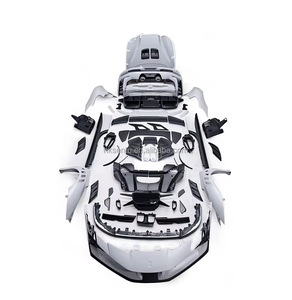Nouveau kit carrosserie en fibre de carbone pour SF90, style SF90FXX amélioré, pare-chocs avant/arrière, jupes latérales, spoiler, capot, feux arrière, auto-adhésif - Product Image 2
