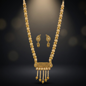 Ensemble de pendentifs en perles Mala et zircon plaqué or, modèle 13135, le plus vendu en gros, pour bijoux de mode de mariage et de fête - Product Image 3