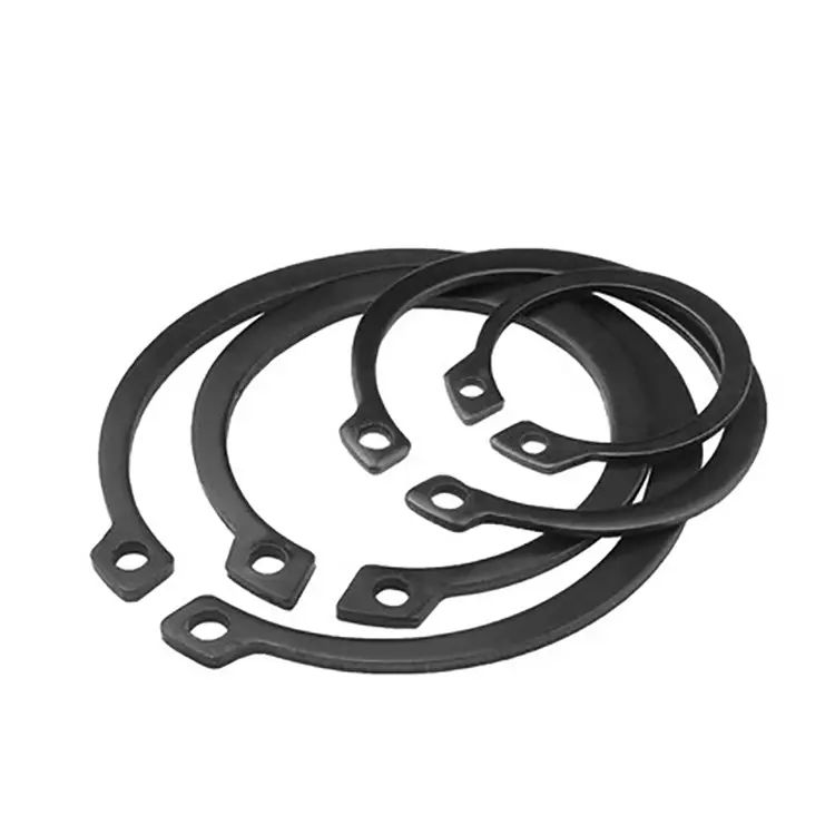 Black Oxide Coating Retaining Rings For Shafts DIN471 Din 471 65Mn Spring Carbon Steel Retaining External Circlips Rings