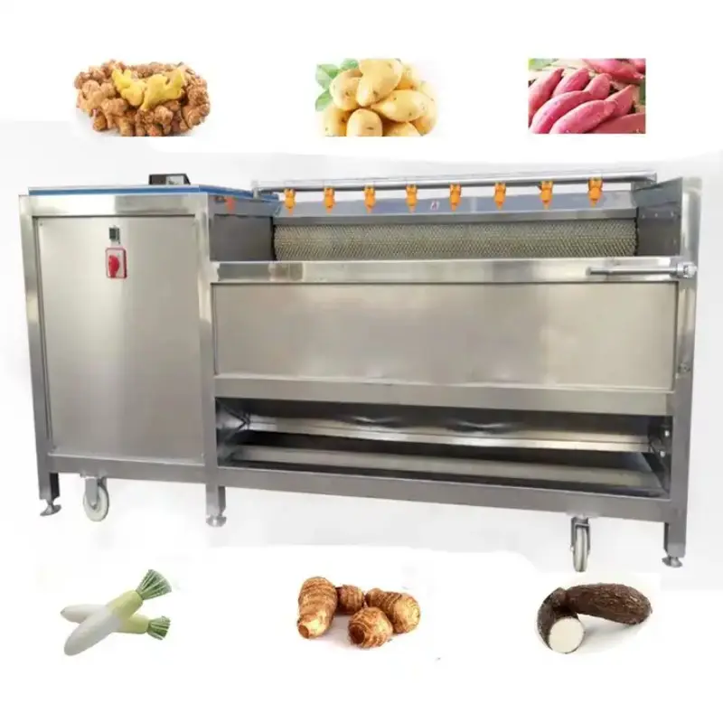 Peladora automática industrial del lavado de la patata de la capacidad grande/limpieza de la patata espiral y peladora