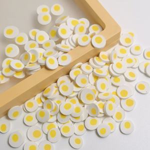 Rebanadas de Arcilla Polimérica con Temática de Fiesta de Pascua, 500g/Bolsa, Rebanadas Realistas de Huevo Frito, Chispas de Arcilla Suave para Decoración de Uñas DIY - Product Image 3
