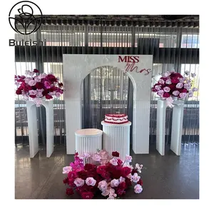 Party Decoration White Backdrop Stand Flower Decoration Gate Arch Structure Events Backdrop Wedding Decorations Backdrop
