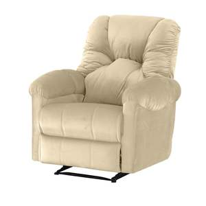 Chaise inclinable classique en velours moderne avec massage-Beige clair-American Polo Design-Prix direct d'usine - Product Image 5