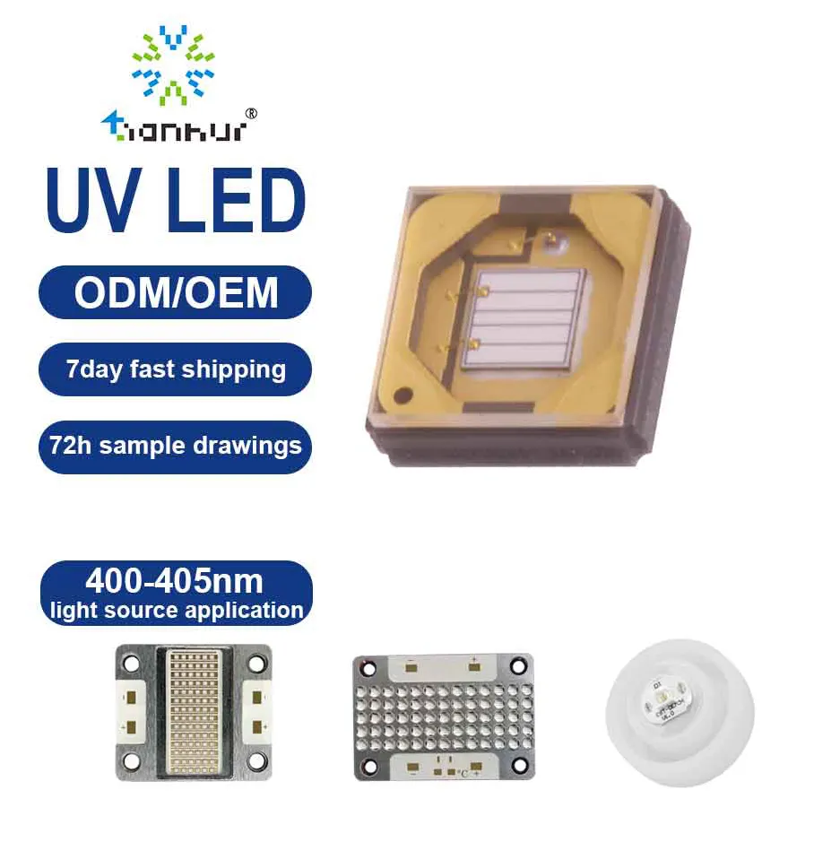 Seoul Viosys High Power Uv Printing Coating Lijm Tandheelkundige Uitharding Svc Smd 3535 400nm 405nm 410nm Uvv Led