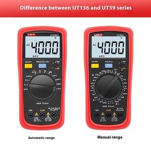 UNI-T UT136C+ มัลติมิเตอร์แบบดิจิตอลแบบพกพา ทดสอบความต้านทาน HFE ทรานซิสเตอร์ ทนทานต่อการตกกระแทก 2 เมตร เครื่องมือวัดสำหรับงานบำรุงรักษา HVAC - Product Image 3