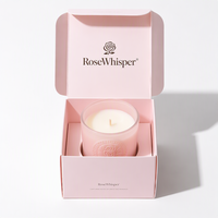 Boîte en papier personnalisée pour bougie de 10 oz, emballage cadeau pour crème pour la peau, boîte en papier pour pot de bougie avec insert en kraft