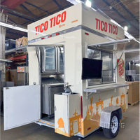 Mini remorque alimentaire mobile de 2,2 m pour hot-dogs, glaces, restauration rapide et vente de café