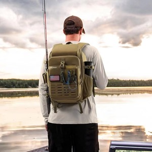 Sac à dos de pêche avec porte-cannes, housse imperméable et grande boîte à accessoires pour ranger les équipements de pêche - échantillon gratuit - Product Image 6