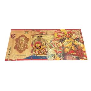 5款新款设计日本动漫金色塑料钞票卡通人物路飞金箔钞票童年回忆 - Product Image 4