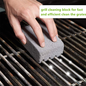 Lot de 4 pierres <span class=keywords><strong>ponce</strong></span> robustes pour nettoyer les grilles de barbecue, ensemble de briques détachantes pour les taches de barbecue, portables et faciles à nettoyer - Product Image 4