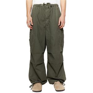 กางเกงคาร์โก้ทรงพาราชูทขาจั๊มพ์ผ้าฝ้ายสีกากีแบบมีจีบเข่า  กระดุมหกช่อง  แฟชั่นขายส่งสำหรับผู้ชาย - Product Image 5