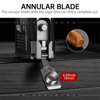 CIGARLOONG Nouveau design Briquet torche rechargeable au butane Briquet à jet de gaz étanche en métal Fumeur portable Briquet à cigare et à cigarette