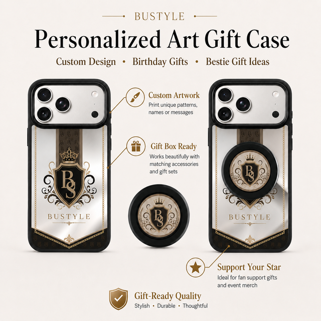 Premium Custom Mirror TPU+PC Shockproof Phone Case Magnetic Stand Mobile Strap Gift Set Personalized Artwork for 16 17 18 Pro