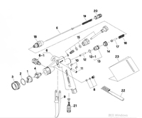 Conception de haute qualité Meilleures ventes Anest Iwata Pistolet à gravité HVLP LPH-50